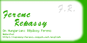 ferenc repassy business card